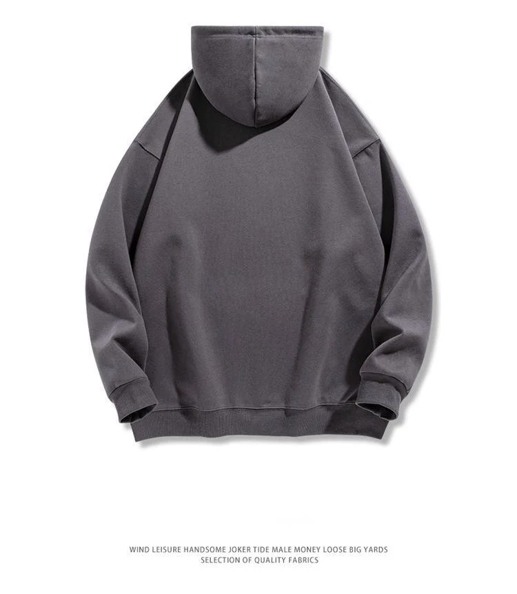 Spring and Autumn unisex hooded jacquard sweatshirt men, long sleeved loose top for men_voghion.com