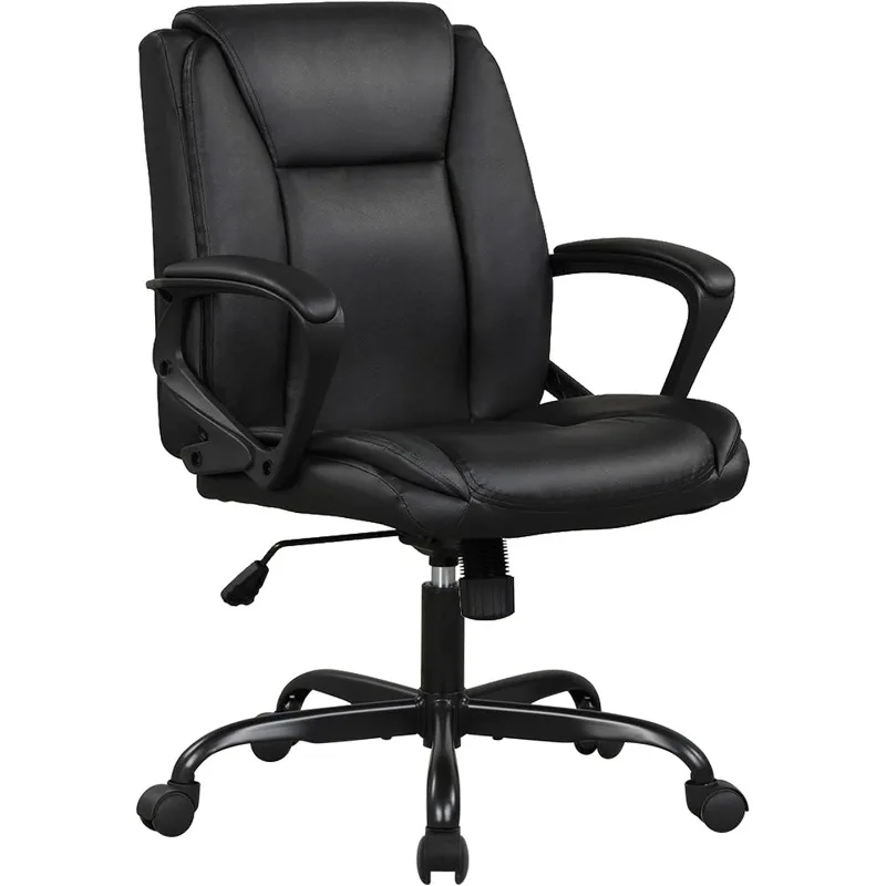 

Home Office Chairs Ergonomic Desk Chair, PU Leather, Executive Rolling Swivel, Black