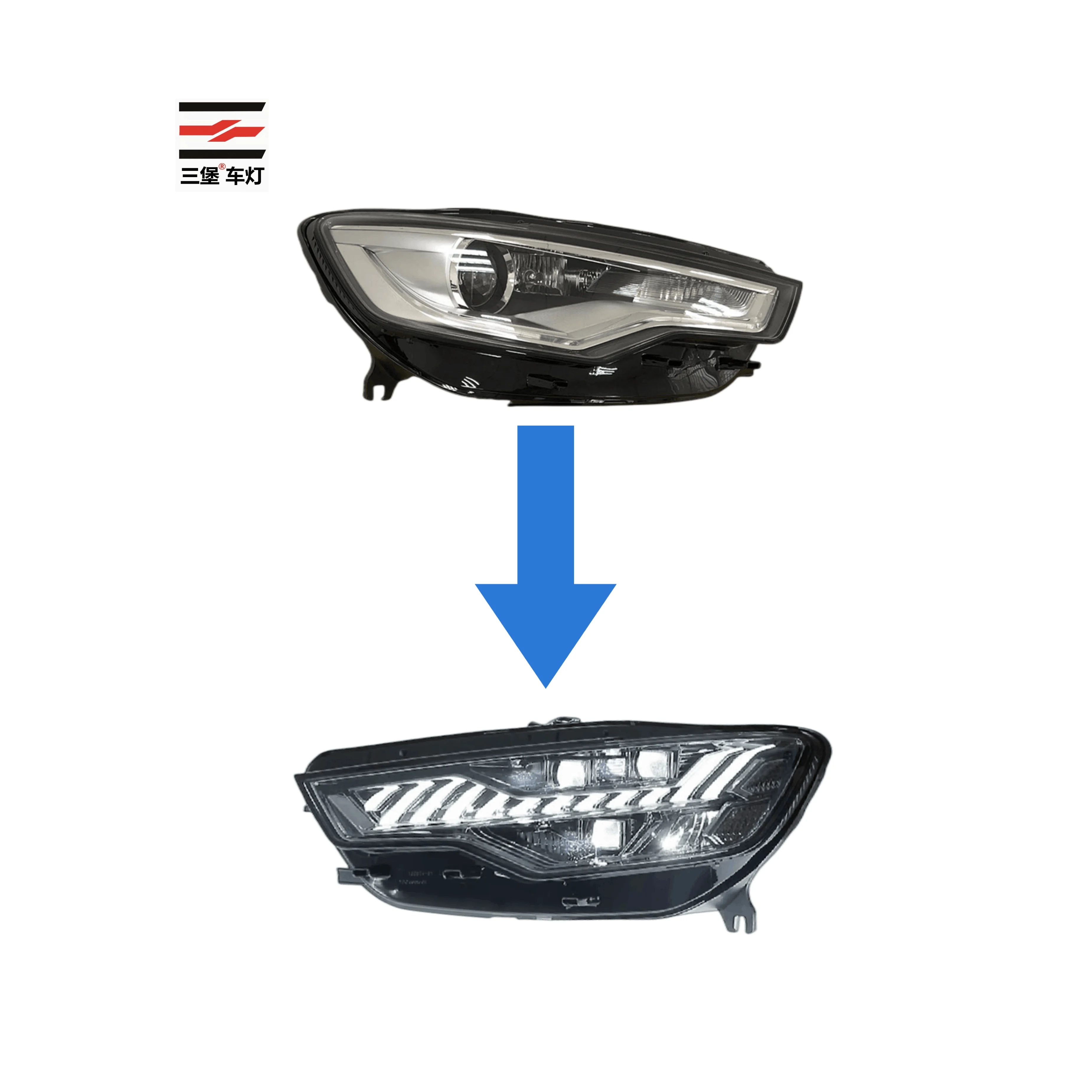 

Front LED Headlights for A6 C7 2012-2015 High quality Modified 2022 RS6 style headlight Plug and play