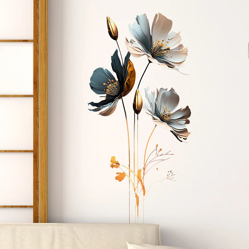 Watercolor Yumeiren Flowers Wall Stickers for Bedroom Living Room Home Decoration Wall Decal 13 Watercolor Yumeiren Flowers Wall Stickers for Bedroom Living Room Home Decoration Wall Decal
