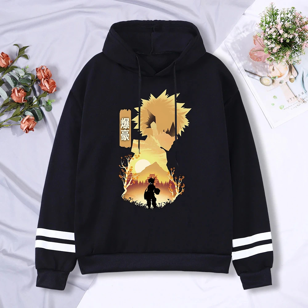 

My Hero Academia Hot Manga Hoodies Men Japanese Anime Streetwear Cartoon Sweatshirt Harajuku Hip Hop Hoodie