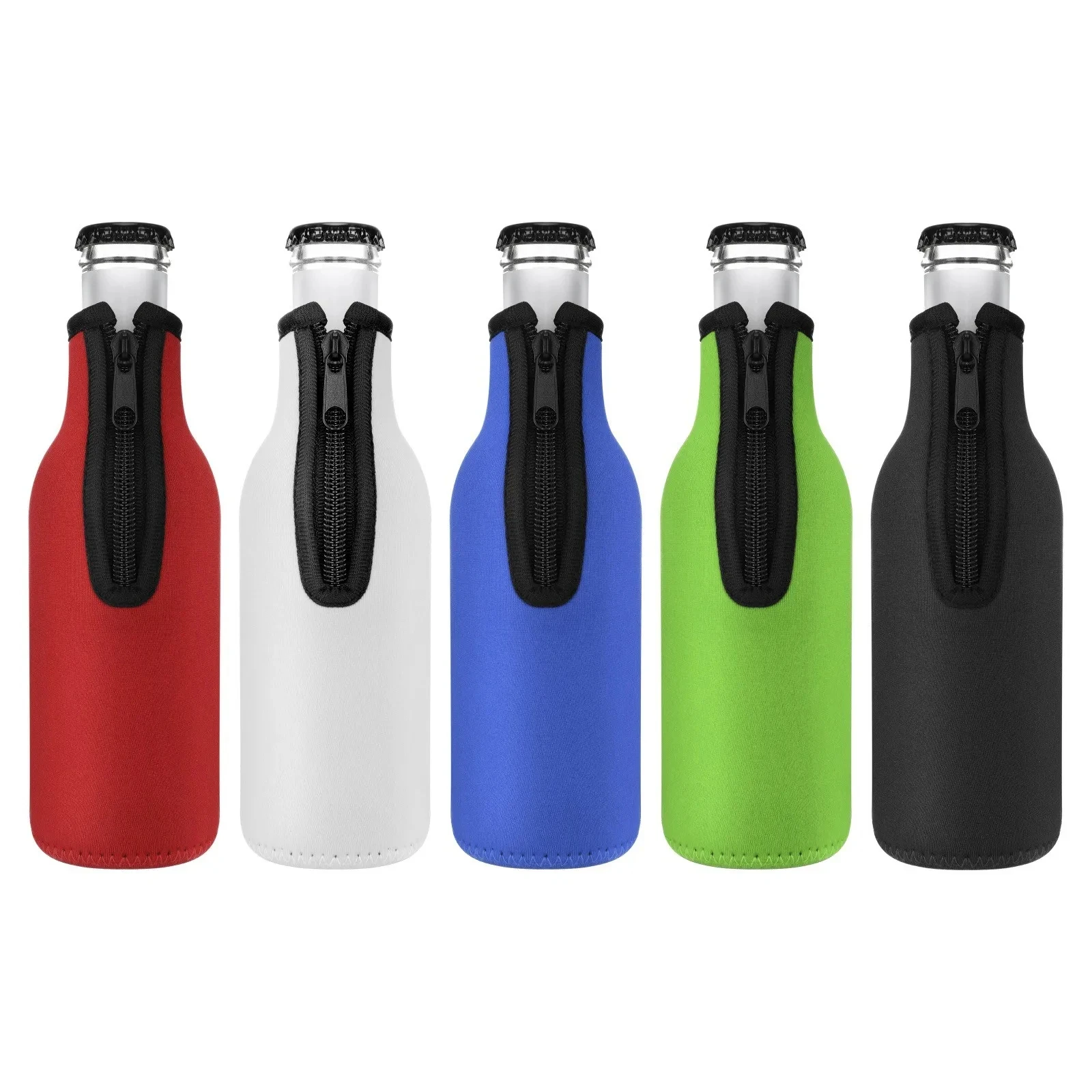 

5 шт. Изолирующие Втулки для пивных бутылок Koozie, неопреновые крышки для бутылок для пива, охлаждающие бутылки на молнии
