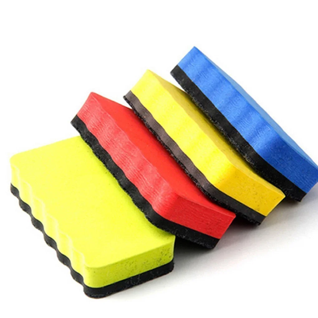 Lot De 6 Gommes Magnétiques Pour Tableau Blanc - 6 Couleurs (rouge, Bleu, Jaune, Vert), Avec Aimant Puissant Pour Fixation
