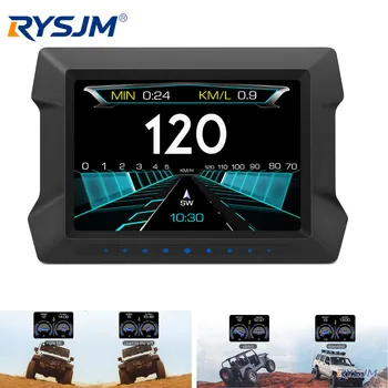 Accessori Elettronici per Auto, Display Head-Up OBD GPS Doppio Sistema P22 HUD, Computer di Bordo, Tachimetro, Misuratore di Pendenza, Temperatura, RPM, Voltaggio