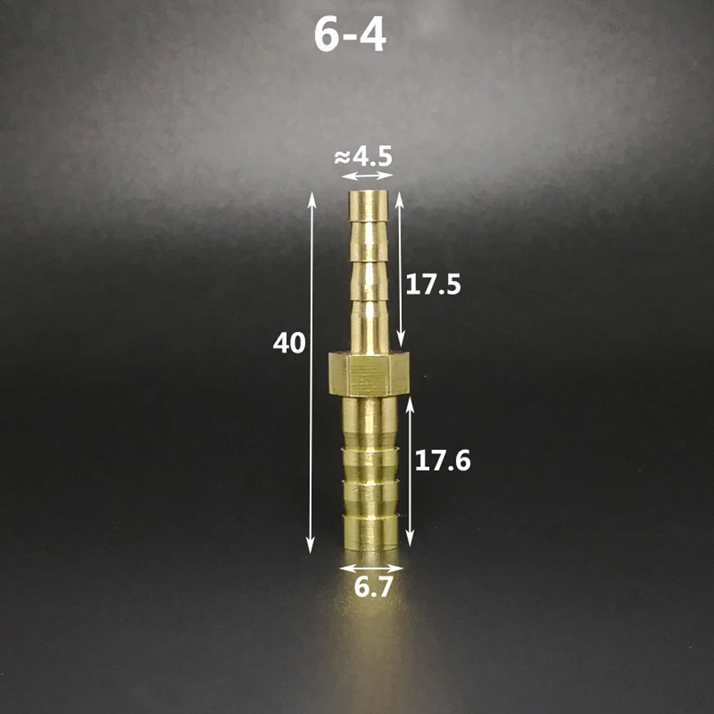 Hose Pipe Fitting Pipe Fitting Water Faucet Adapter Tee Adapter Water Pipe Fitting 4 6 8 10 12 14 16 19mm Hose Barb Hosetail Straight Reducing Reducer Adapters Transfer Brass Pipe Fitting Water Gas Oil