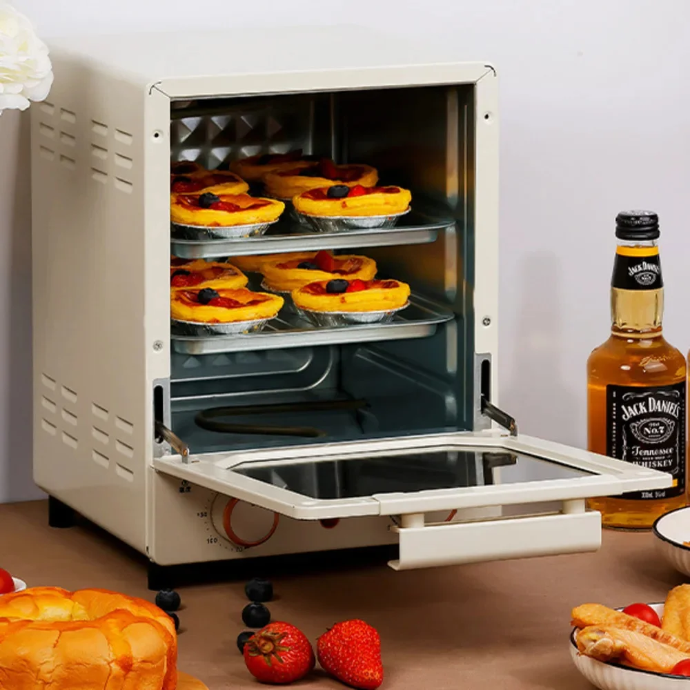 220V 750W 15L Mini Electric Oven Multifunction Timer Making Bread Cake Pizza Cookies Baking Machine Toaster Barbecue Grill