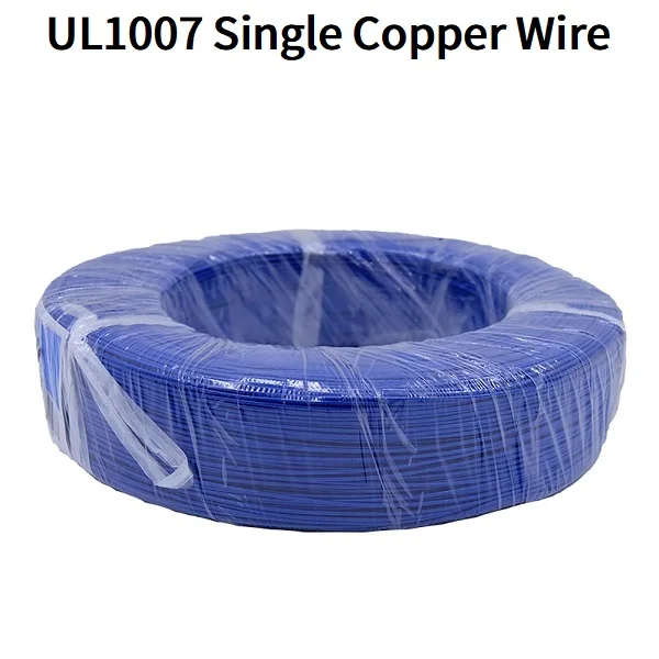 thumbnail image 1 of Cable de un solo núcleo de 5 m/50 m, cable de cobre estañado de PVC UL1007, cable sólido de 14/16/18/20/22/24/26 AWG, cable eléctrico para equipos de bricolaje, 1 of 5