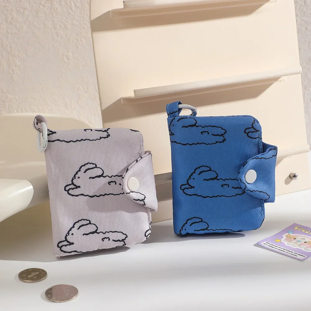 Card Holder Korea Style Cartoon Fabric Bags Mini Storage Pouch Keychain Pendant Charm