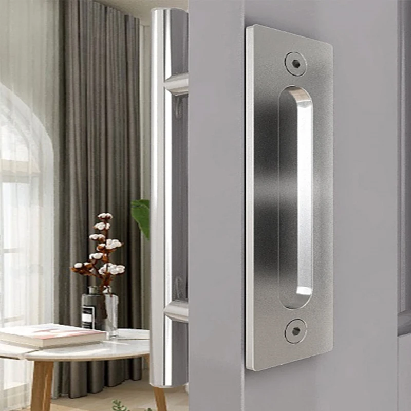 Grain Barn Door Circular Door Handle Sliding Door Display Window Double-Sided Circular Pipe Carbon Steel Handle Hardware Accesso