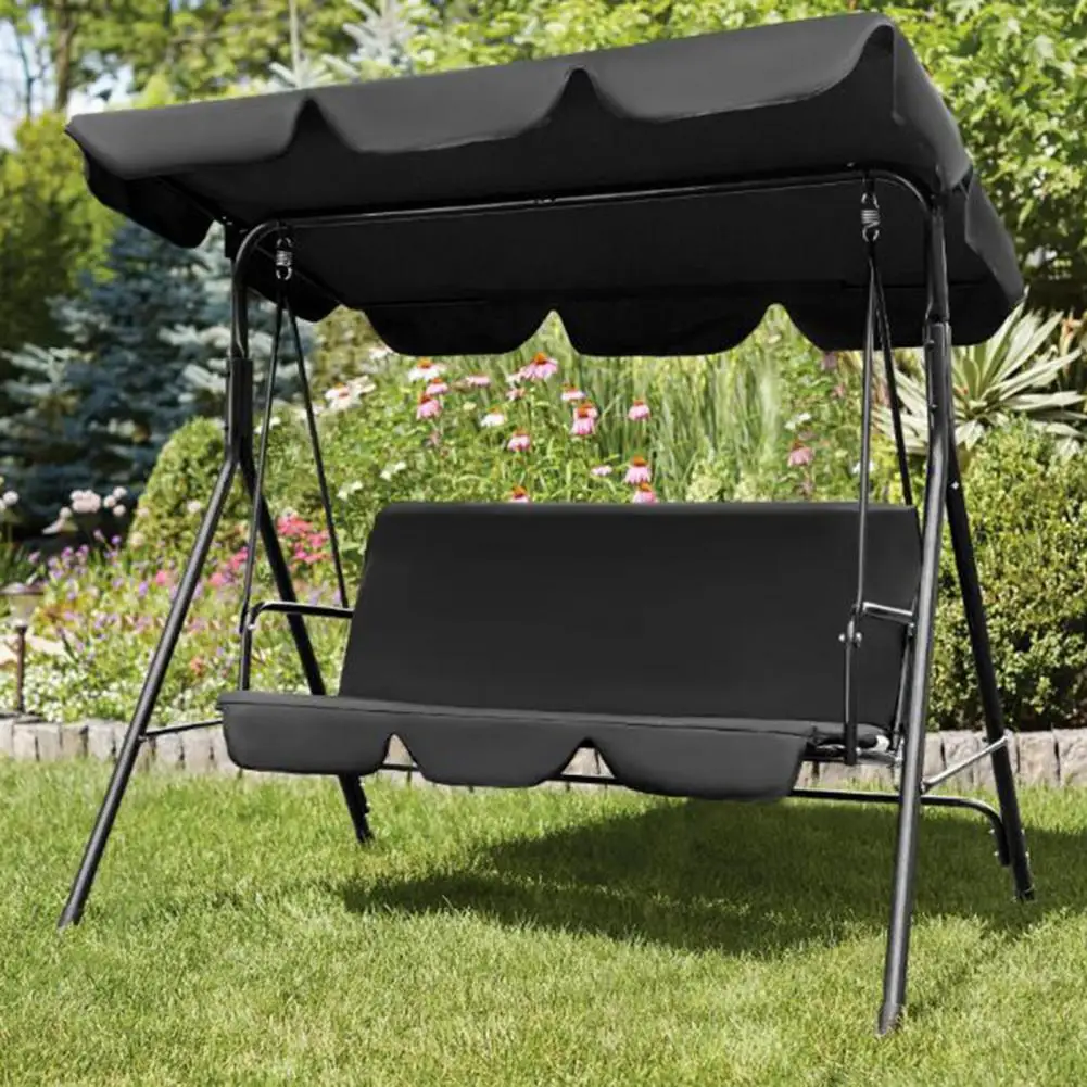 Swing Cushion Cover Garden Swing Seat Cushion Waterproof Dustproof Thickened Furniture Cover Sunshade 3 Seater Replacement