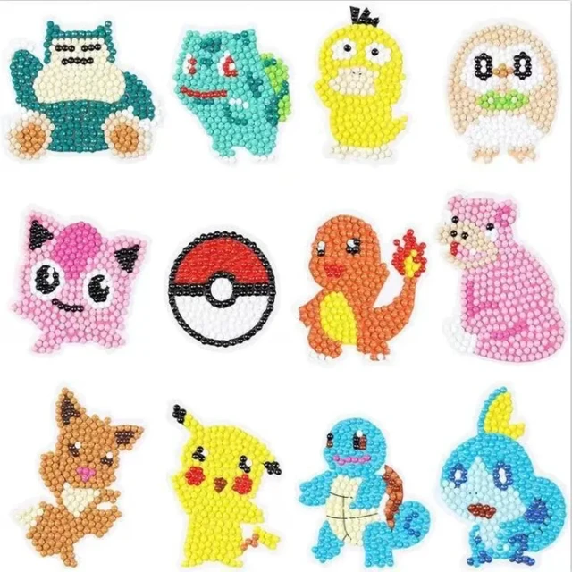 Animation Cartoon Pokemon Diamond Painting Kit DIY Diamond Automatic  Synthesis Animation Picchu Sticker Children's Toy Gift. - AliExpress