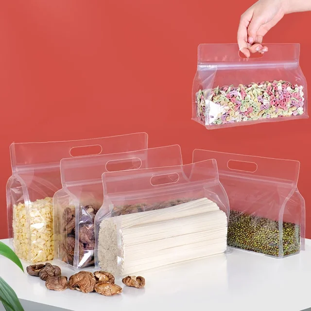 Conteneurs de stockage des aliments en Silicone, conteneurs étanches, réutilisables, sac fermé à fermeture éclair, tasse, sac frais, sac de stockage des aliments, emballage frais 4