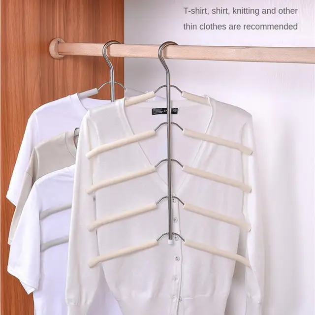 Fogas Kreatív Űrmegtakarító Akasztók Otthoni Tároló Többrétegű Akasztó Magas Acél Eva Hab Háztartás Nincs Nyomatrétegű - Image 5