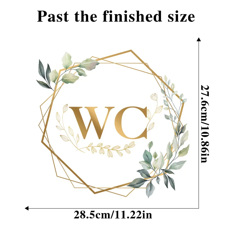 Door wallpaper stickers Bathroom toilet doors wall door sticker WC room decor home decorations accessories
