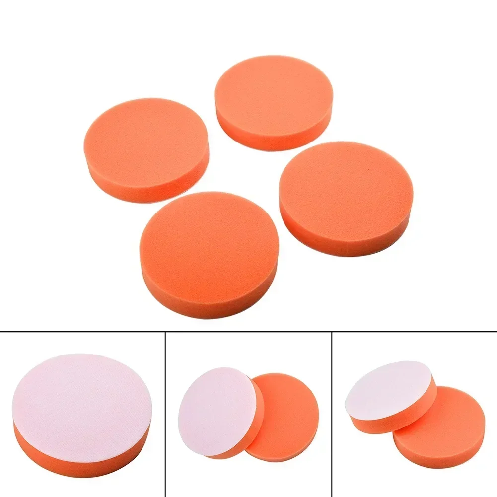 4pcs 125mm 5inch Car Polishing Pad Flat Sponge Polisher Pads Car Polisher Beauty Waxing Polishing Pad Tools