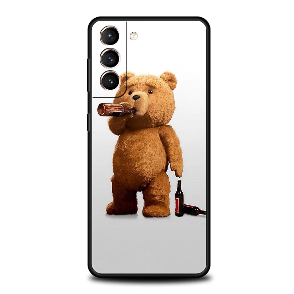 Funny Tedy Bear Phone Case For Samsung Galaxy S24 S23 S22 S20 S21