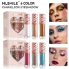 MLSMILE 3-piece liquid chameleon dragon eye shadow set, long-lasting glittery multicolor eye shadow makeup set. 4