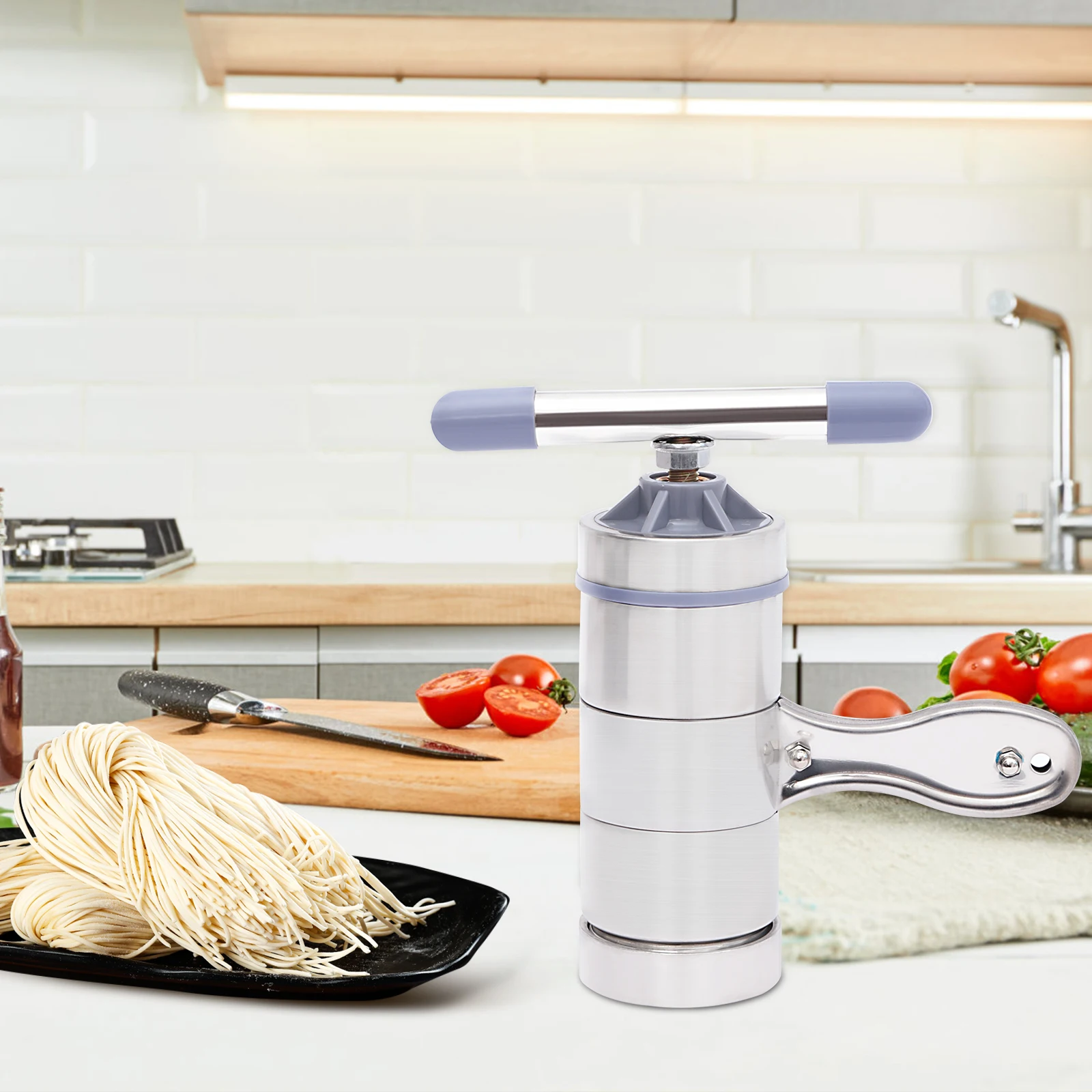 Manual Noodle Maker Machine Pasta Noodle Press Maker Stainless Steel Hand  Crank Spaghetti Fettuccine Noodle Dough Press Machine Fruit Juicer Squeezer