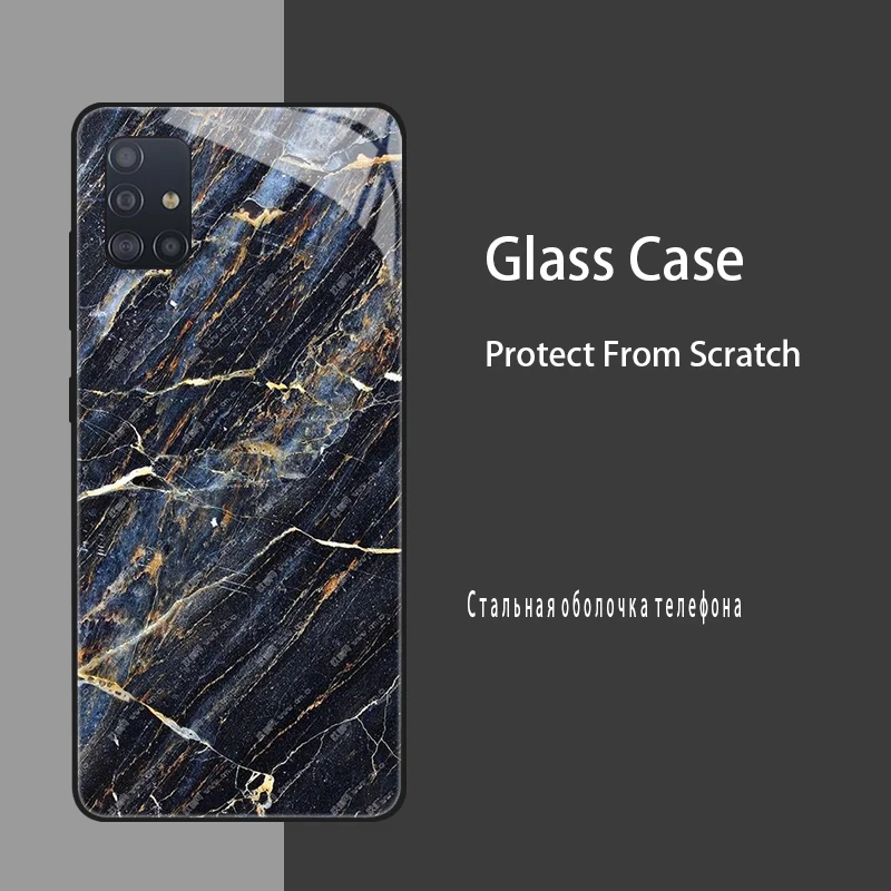 Tempered Glass Protective Case with Hard Silicone Bumper