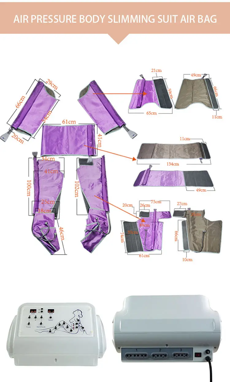 Professional Pressotherapy Machine Air Lymphatic Massage Device for Arms Shoulders Belly Legs Waist And Foot Pump
