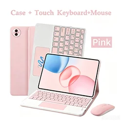 Enhanced Tablet Protective Stand Case with Detachable Keyboard and Smart Folio Design for Portuguese keyboard (Pink 4)