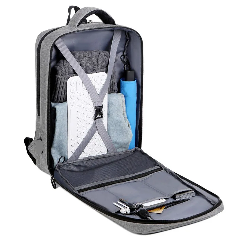 Casual Top-handle Bags Mens BackPack Large Capacity Simple Fashion Travel Bag Student Computer Bag For Hiking Backbag