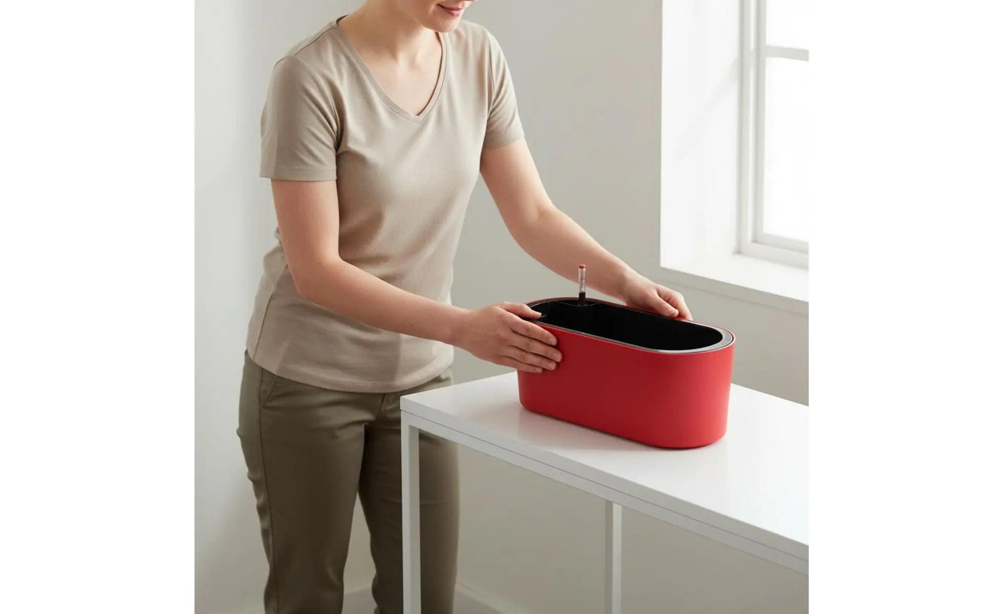 Rectangular Flower Pot with Legs Wall-Mountable Rectangular Hanging Planter Hanging Railing Planter Minimalist Design for Office