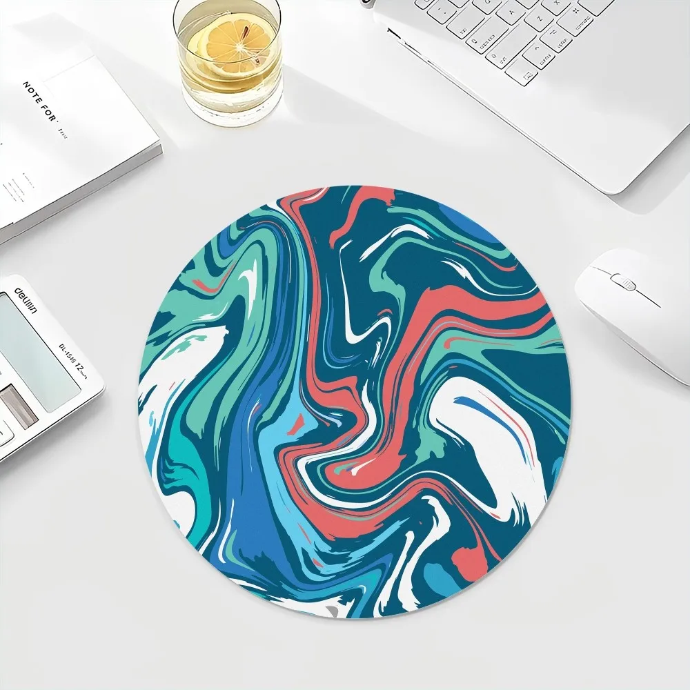 Strata Liquid Animation Round Speed Version Game Computer Keyboard Office Table Mat PC Laptop Mouse mat Padmouse Desk Play Mats 3