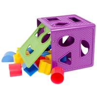 Baby Blocks Shape Sorter Toy Box Color Geometric Shape Cognition Sorting Montessori Early Learning Matching Activity Cube Toys 1