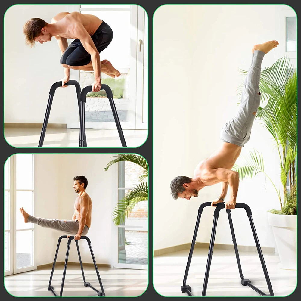 Strength Trainer Home Gym Equipment Paralle Dip Bar Pull up Push Ups Stands Tricep Muscle Exerciser Calisthenics
