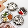 Stainless Steel Korean Sauce Dish Round Seasoning Serving Tray Soy Sauce Spice Condiment Dipping Plate Hotpot Barbecue Tableware 4