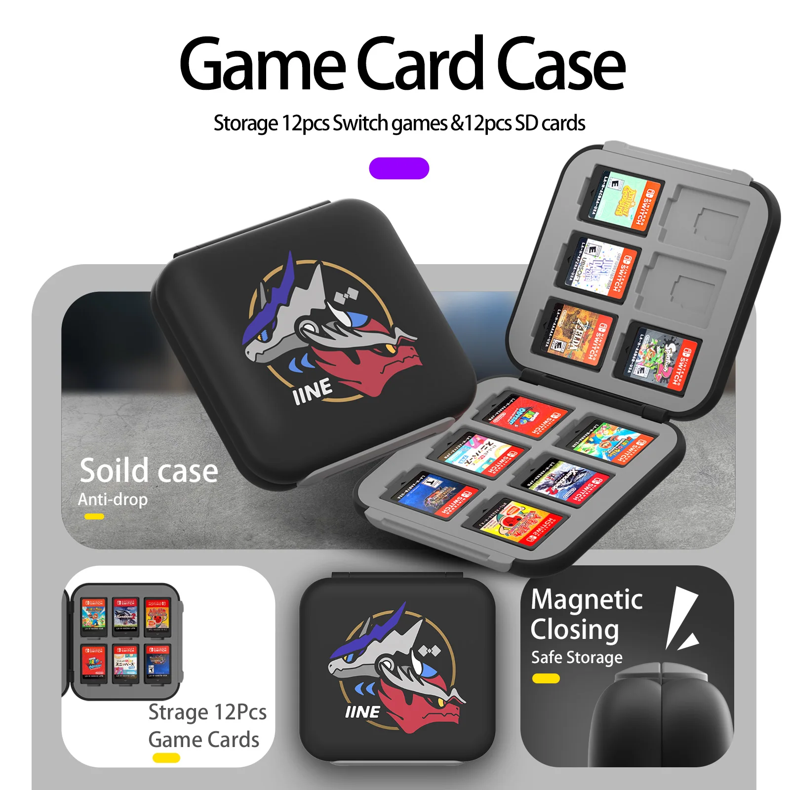 IINE Scarlet&Violet Game Accessories Compatible Nintendo