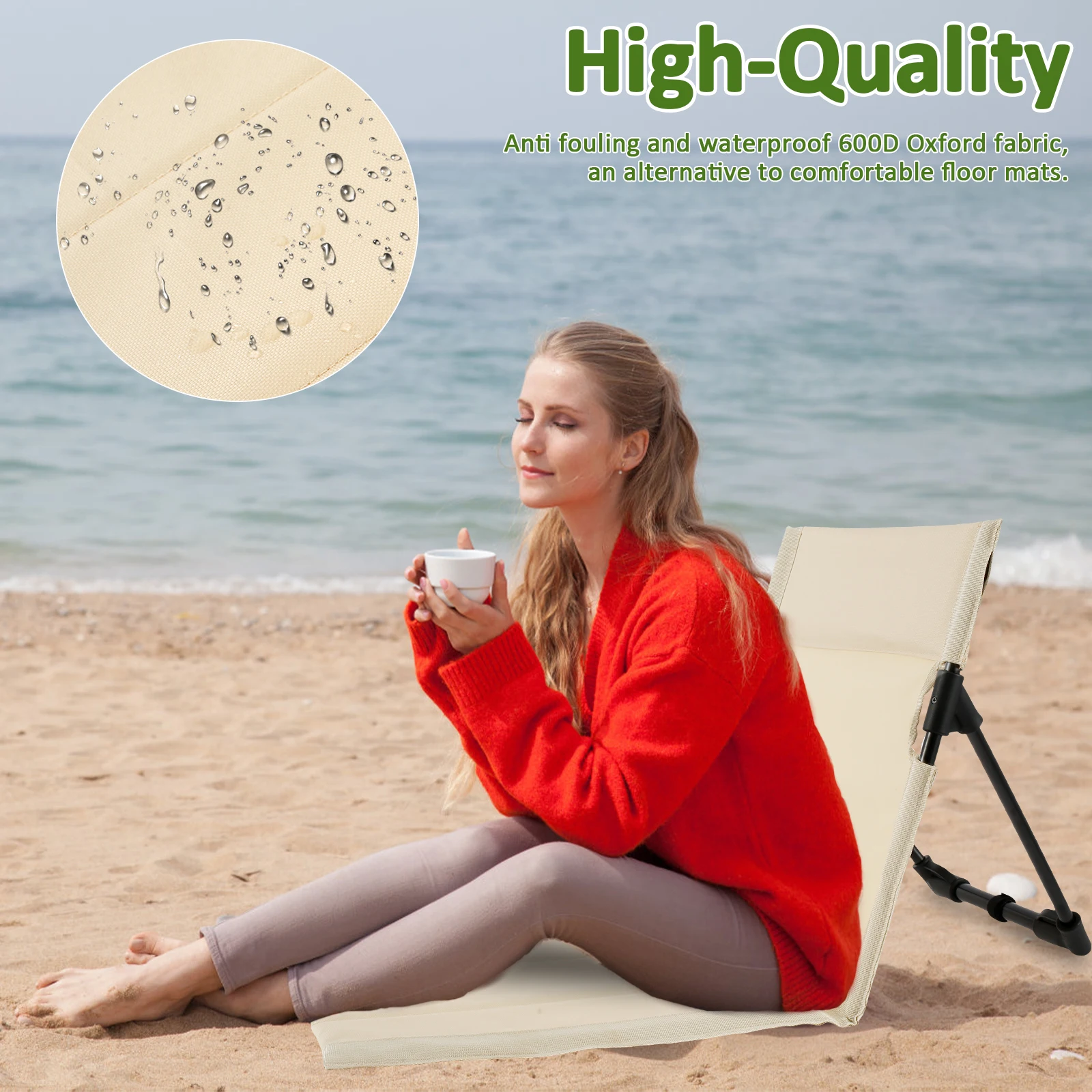 Foldable Camping Chair Ultra-Light Folding Back Chair for Camping Beach Road Trips Picnic Outdoor Garden Park Single Lazy folding chair