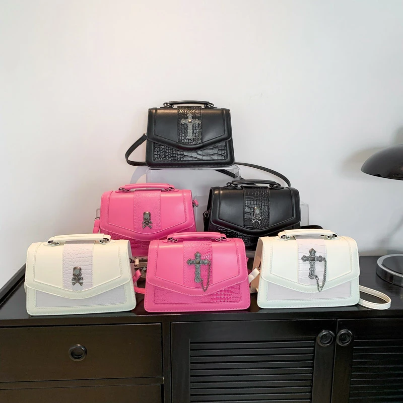 

Women's Leather Shoulder Bag Luxury Designer Handbag Fashion Brand Crossbody Small Square Bag High Quality Ladies Casual Totes