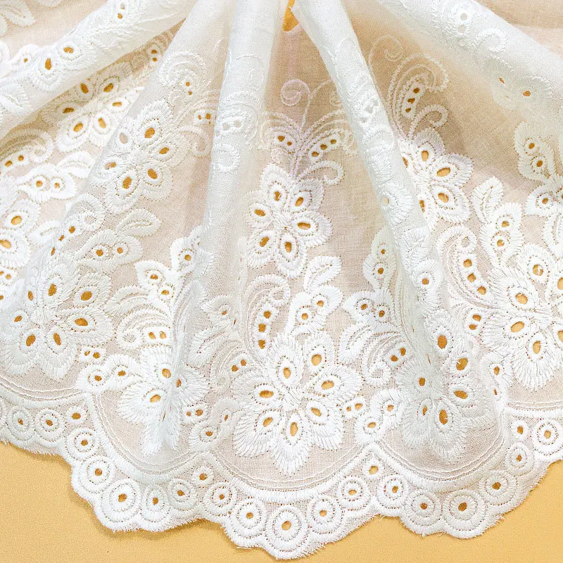 1 yard white clothing decoration accessories fabric DIY embroidery sewing lace