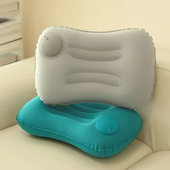 Air Inflatable Neck Pillow Press Type Travel Pillow Portable Sleeping Airplane Pillow For Neck And Lumbar Support Car Pillow New