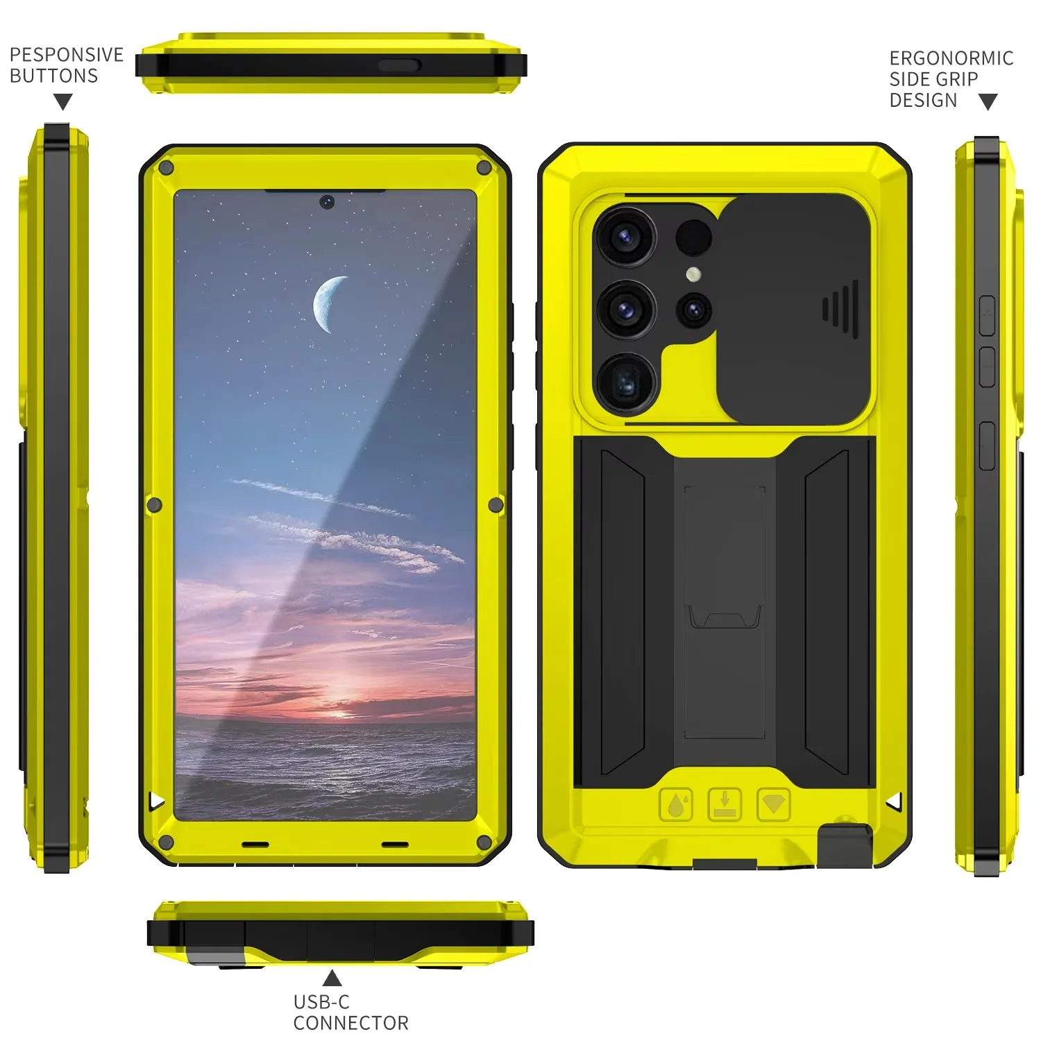Heavy Duty Shockproof & Waterproof Phone Case with Stand – Ultimate Protection