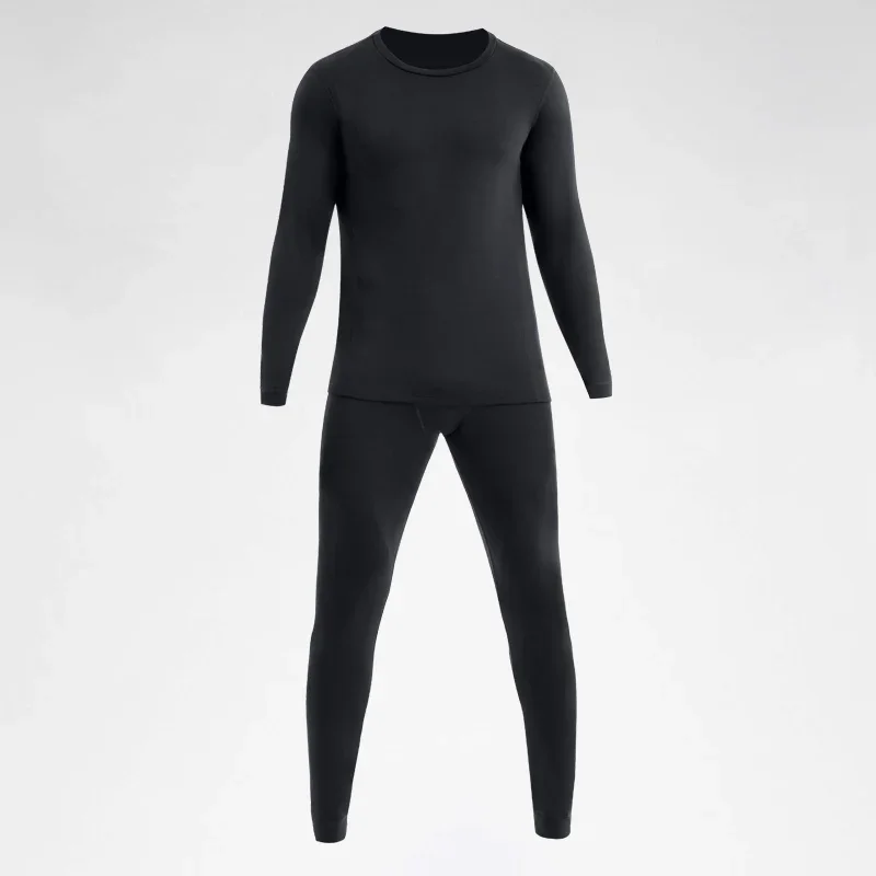 Pantalones térmicos para hombre, Calzoncillos largos más forro polar grueso por dentro para usar, pantalones finos de algodón a prueba de frío con parte inferior ajustada, pantalones de lana para primavera