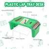 12 Pcs Kids Lap Desk Tray Bulk 19.69 * 9.84 * 7.1in Plastic Breakfast Laptop Trays with Side Pockets 4