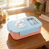 Sanrio Cinnamoroll Lunch Box Cartoon Printed Lunchboxs Kawaii Student Portable Food Storage Boxs Anime Insulated Container Gifts