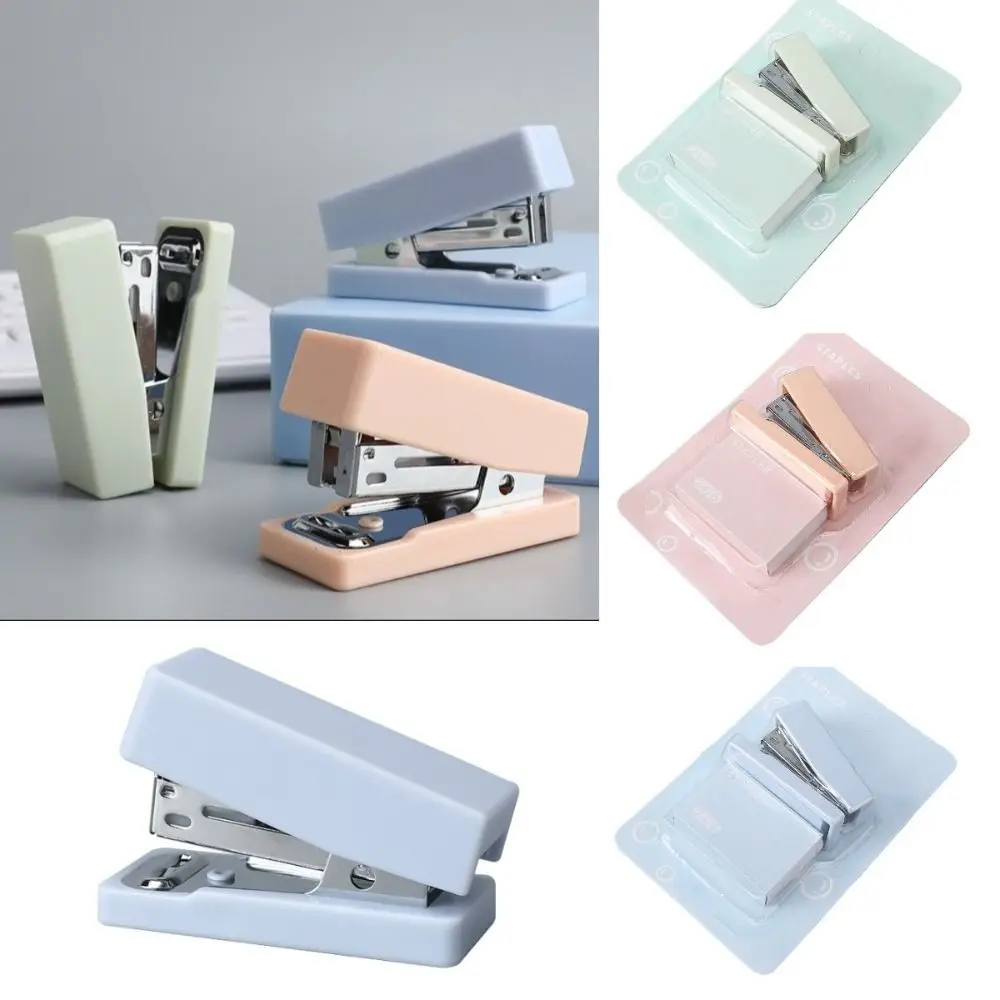 

Morandi Paper Stapler Cartoon Paper Binding Paper Fixing Binding Machine Durable Metal Stapler Set Binding Tools