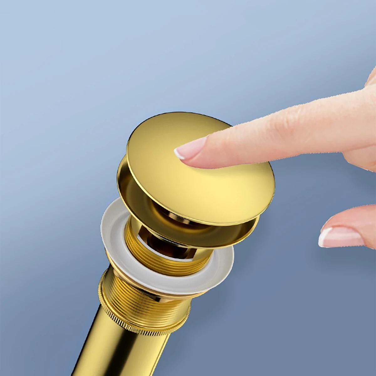 Washbasin Sink Push Drain Valve For Bathroom New Drain Plug Bathroom Fixtures, Brass Set, Black Chrome Washbasin, Pop Strainer