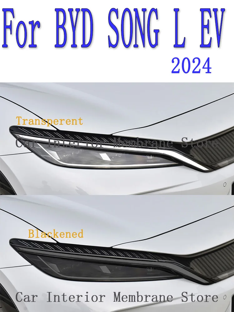 

Для BYD SONG L EV 2024 TPU автомобильные Внешние фары Защита от царапин защитная пленка Налобные фонари Ремонт Наклейка аксессуары установка