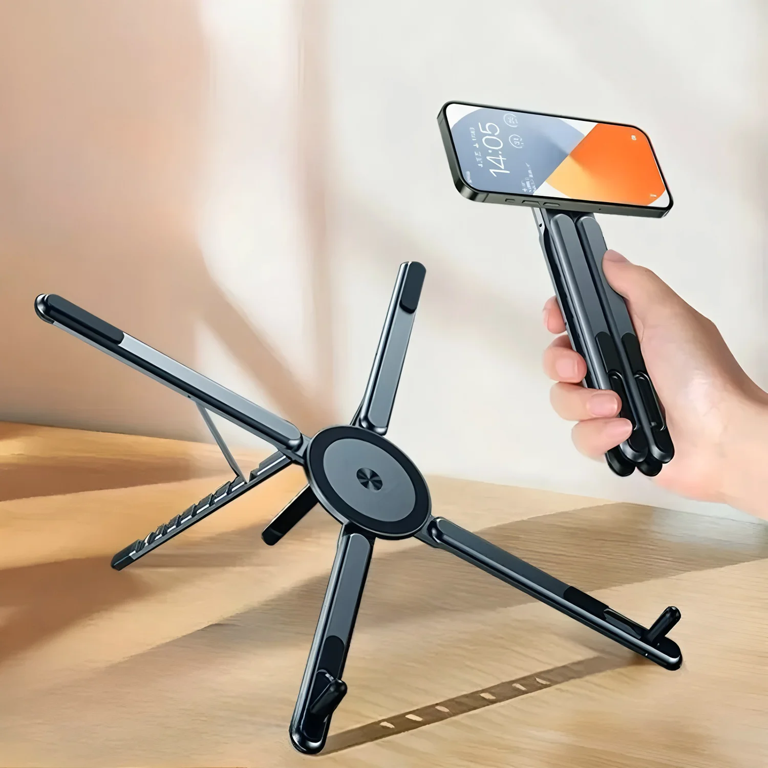 360도 회전 데스크탑 스탠드 노트북 휴대용 스탠드 접이식 노트북 스탠드 책상용..