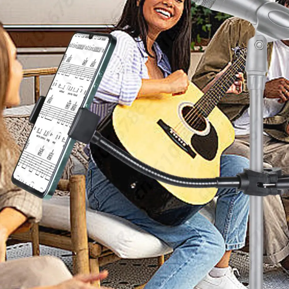 마이크 스탠드 전화 홀더 핸즈프리 긴 핸드폰 마운트 구즈넥 폴 전화 음악 스탠드 마이크 스탠드/스마트 폰 홀더