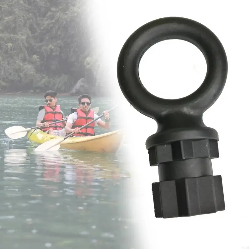 W0YB Boats Kayak Rope Adapter Fishing Rod Holder Round Mount Base Kayak Accessories