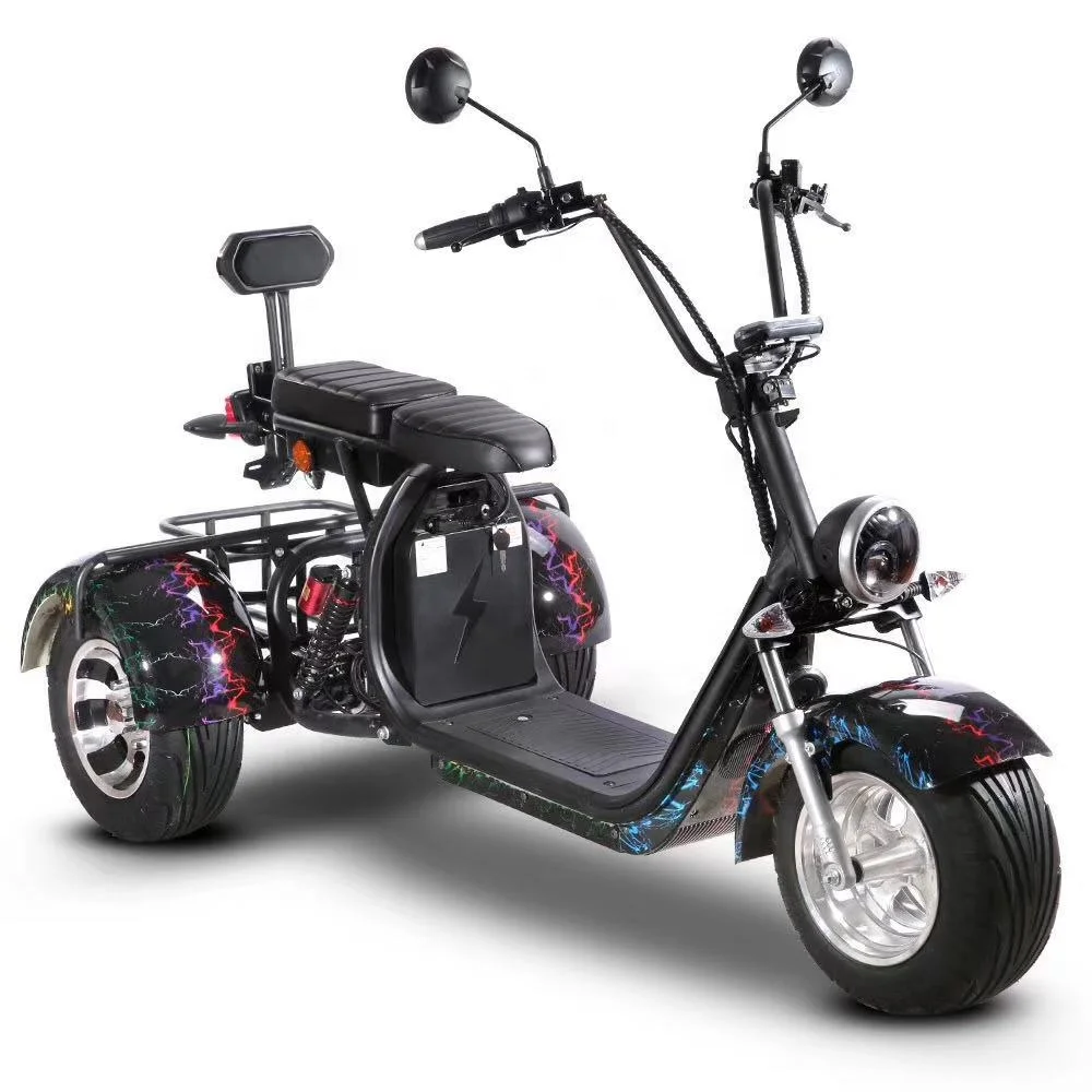 Купить электроскутер с доставкой. Citycoco 2000w трехколесный. Citycoco 3 колесный. Electric Scooter Trike 1500w China. Citycoco 3000w трицикл.