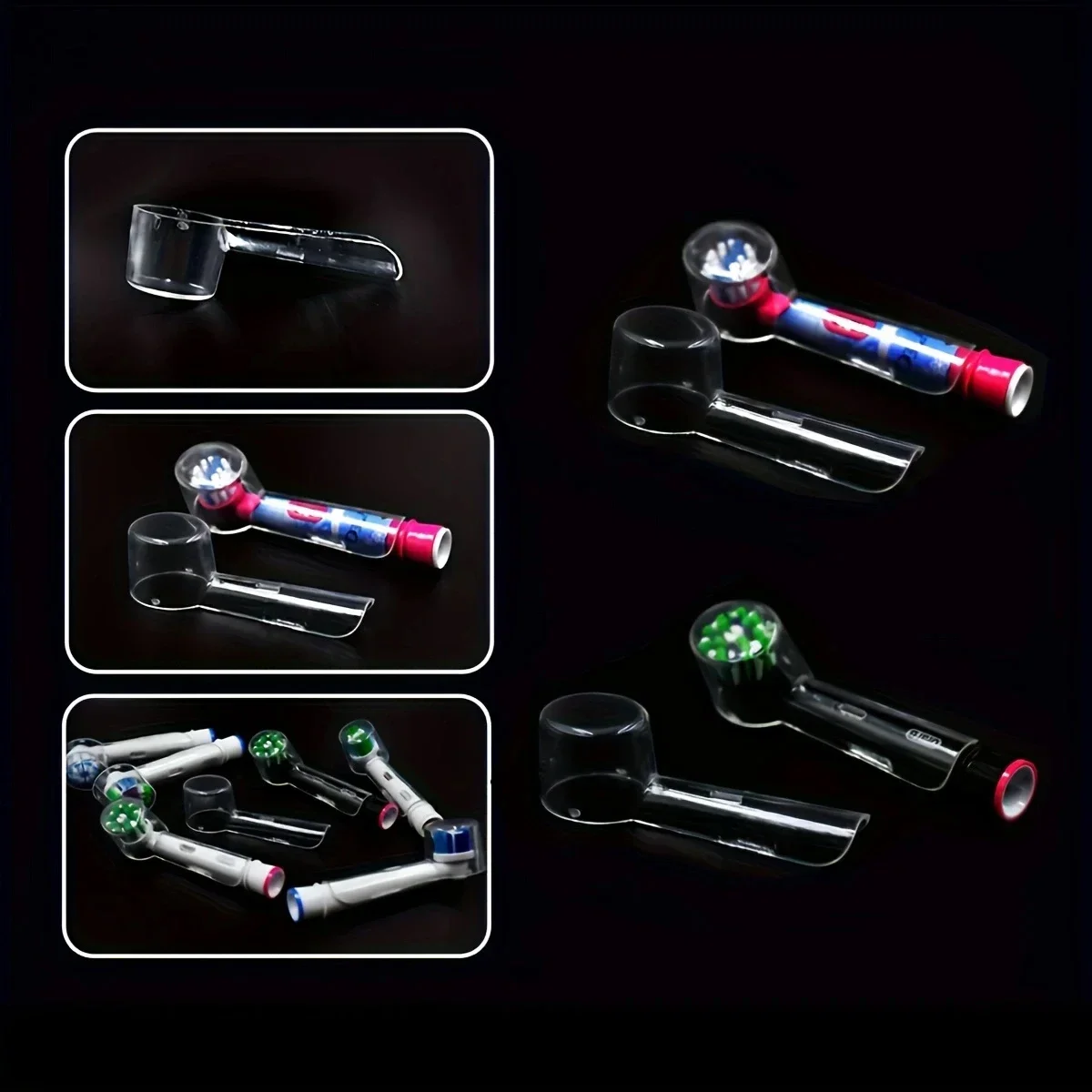 Electric Toothbrush Heads Protective Cover For Braun Tooth Brush Heads lids stand Holder Travel Case Keep Clean
