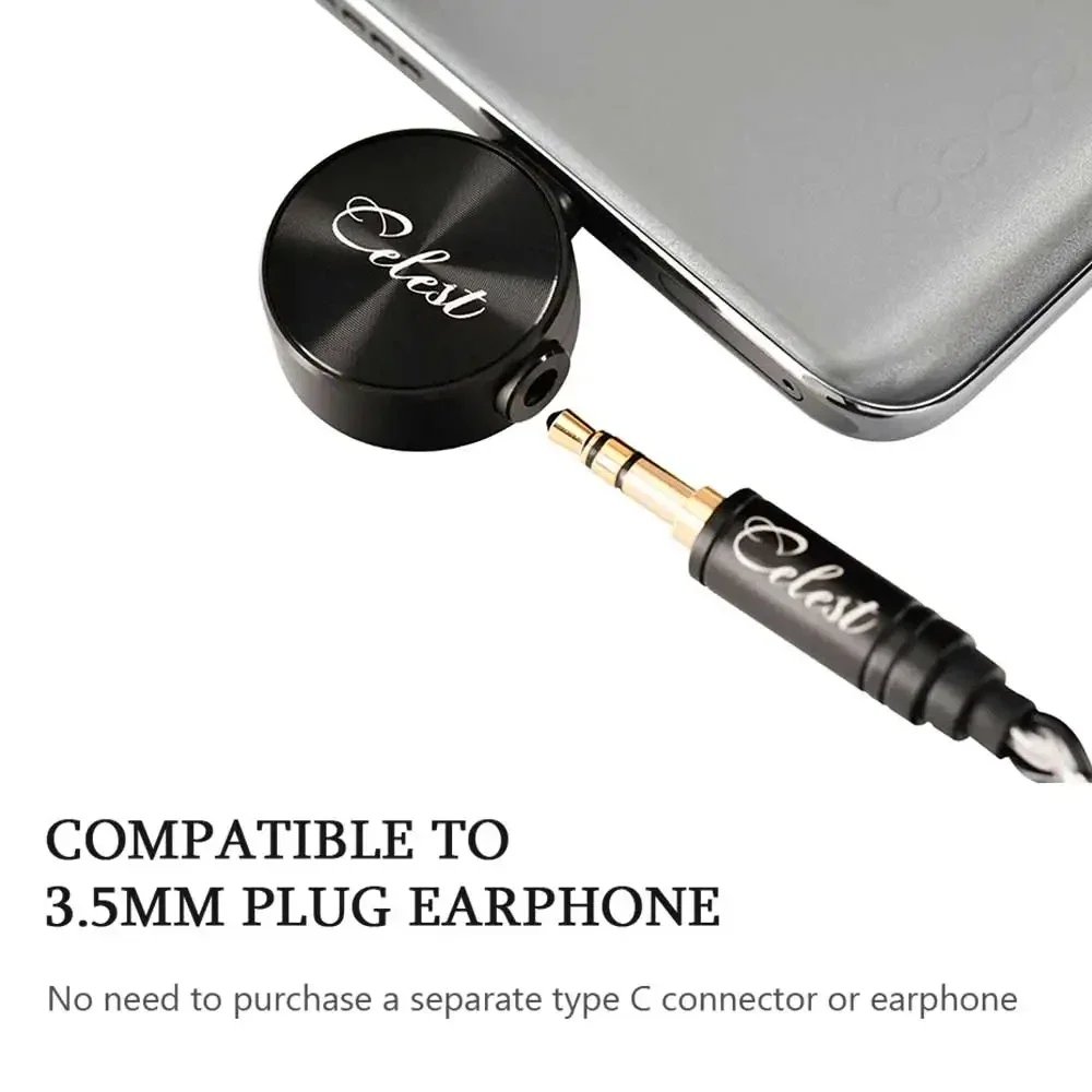 Kinera Celest CD-1 HiFi Earphone USB C DAC Amp Type-C to 3.5mm Decoding 384kHz 32bit Headphone Adapter Chip Converter Dongle