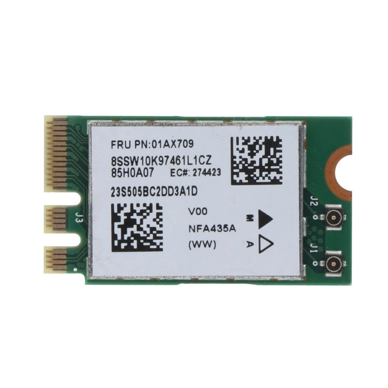 

QCNFA435 2.4G/5GHZ 802.11AC WIFI Bluetooth-compatible 4.1 Wireless Card For 310 510-15IKB E31 E470 E570 01AX709 00JT477